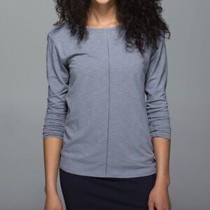Lululemon Superb Long Sleeve Tee in Blue Denim